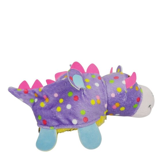Flip a Zoo Purple Polka Dot Dragon Yellow Labrador Dog Plush Stuffed Animal - Picture 4 of 10